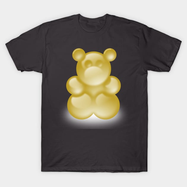 Gold gummy bear T-Shirt by MGuyerArt